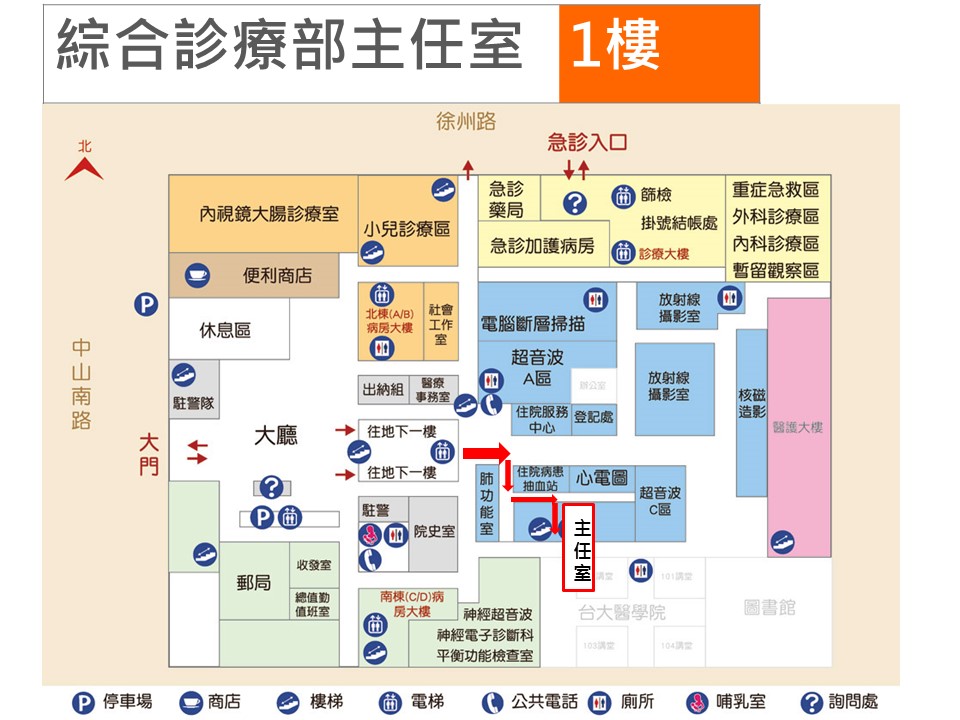 主任室動線(平面圖)