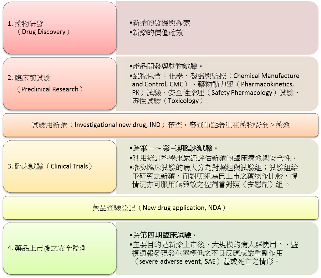 臨床試驗與藥物發展過程