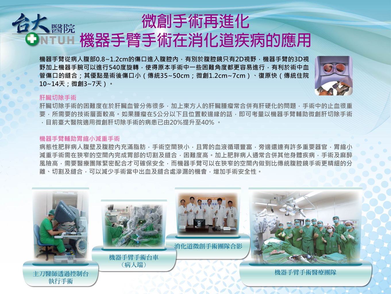 機器手臂手術在消化道疾病的應用
