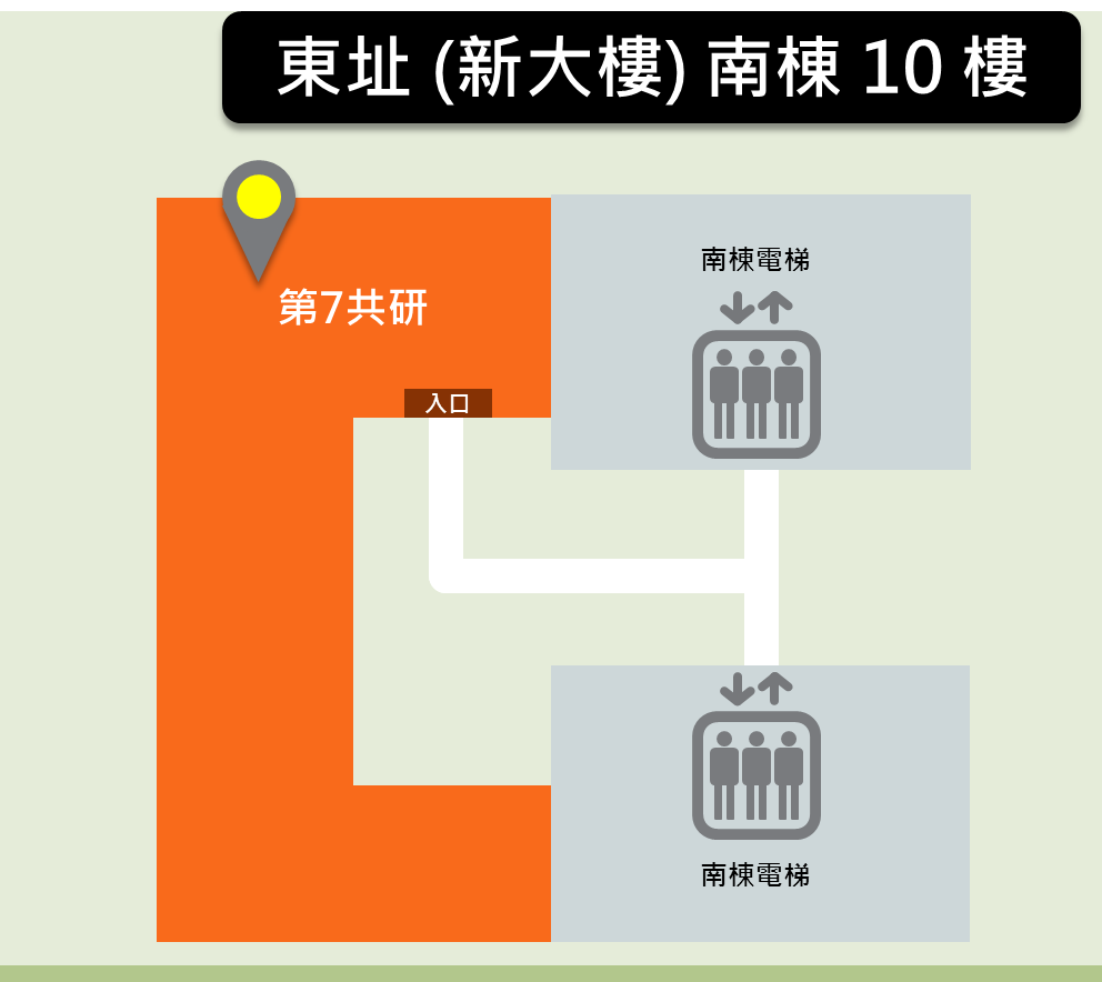 第七共研位置圖 (東址南棟10樓)