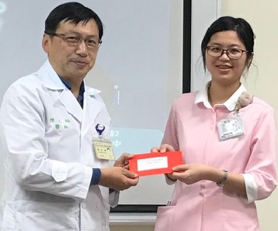 107年度病人感謝函第一名曾盈慈護理師