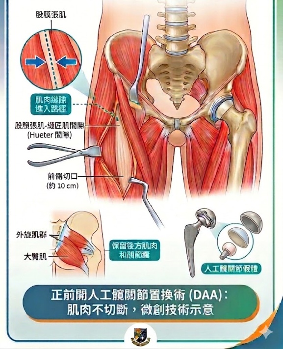 DAA肌肉不切斷微創示意